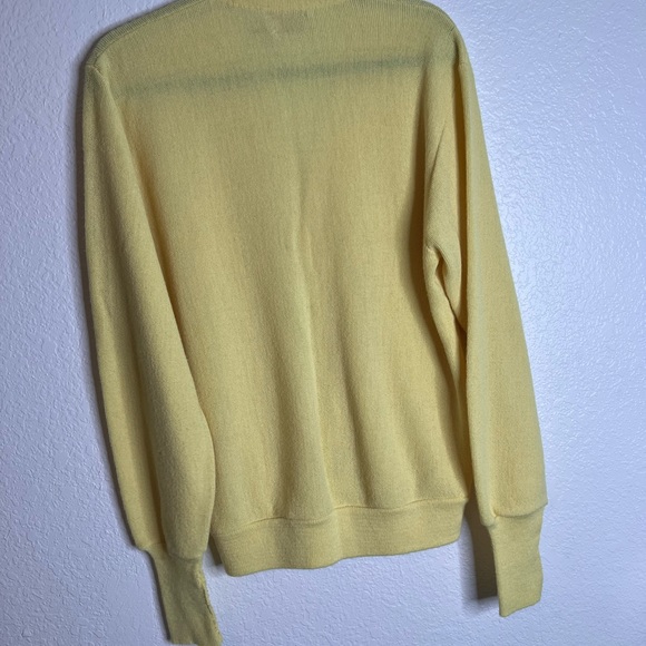 Vintage The Fox Collection Grandpa Yellow Button Up Sweater - Picture 5 of 9